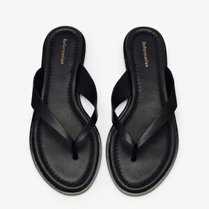 Reformation Jessie Black Sandals